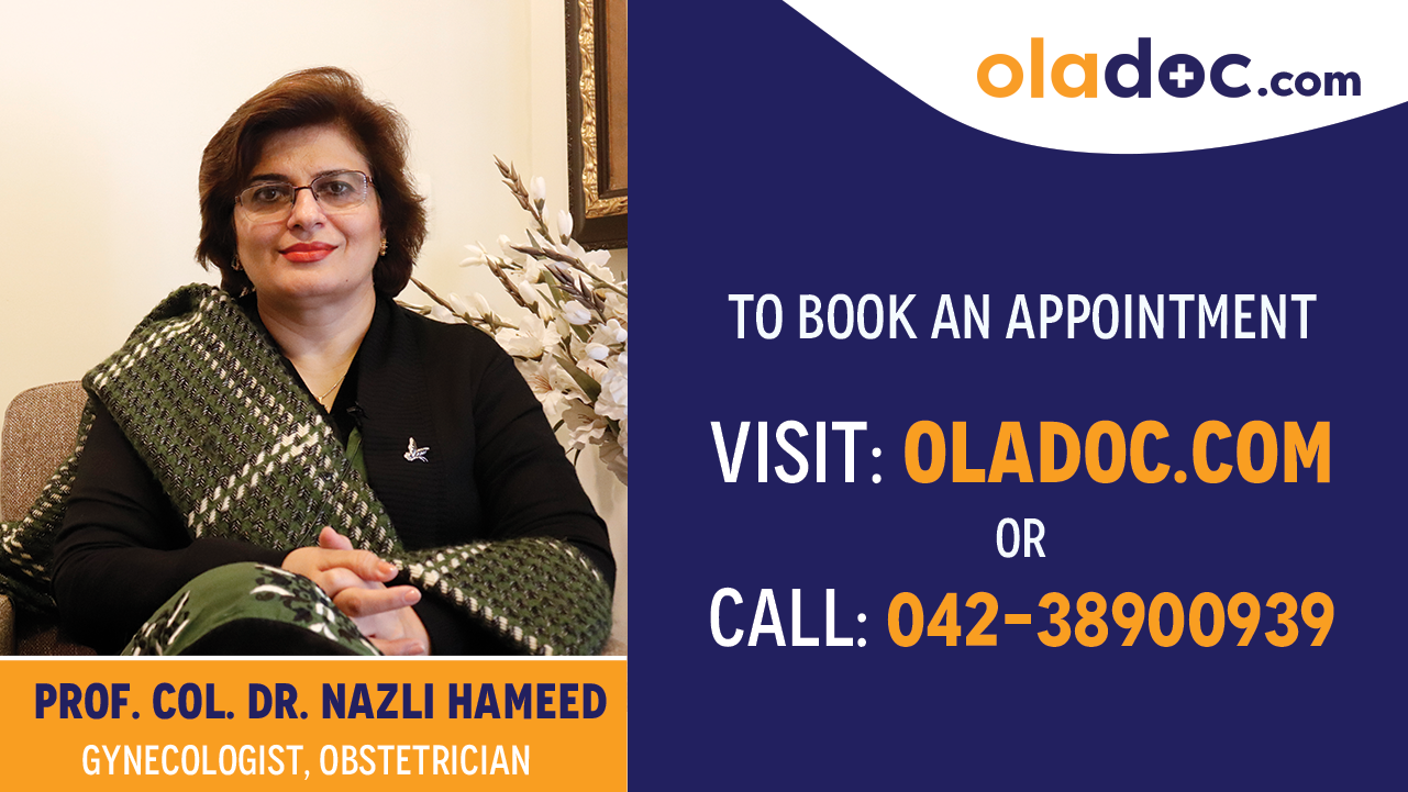 Book appointment with Dr. Nazli Hameed -best Gynecologist Lahore